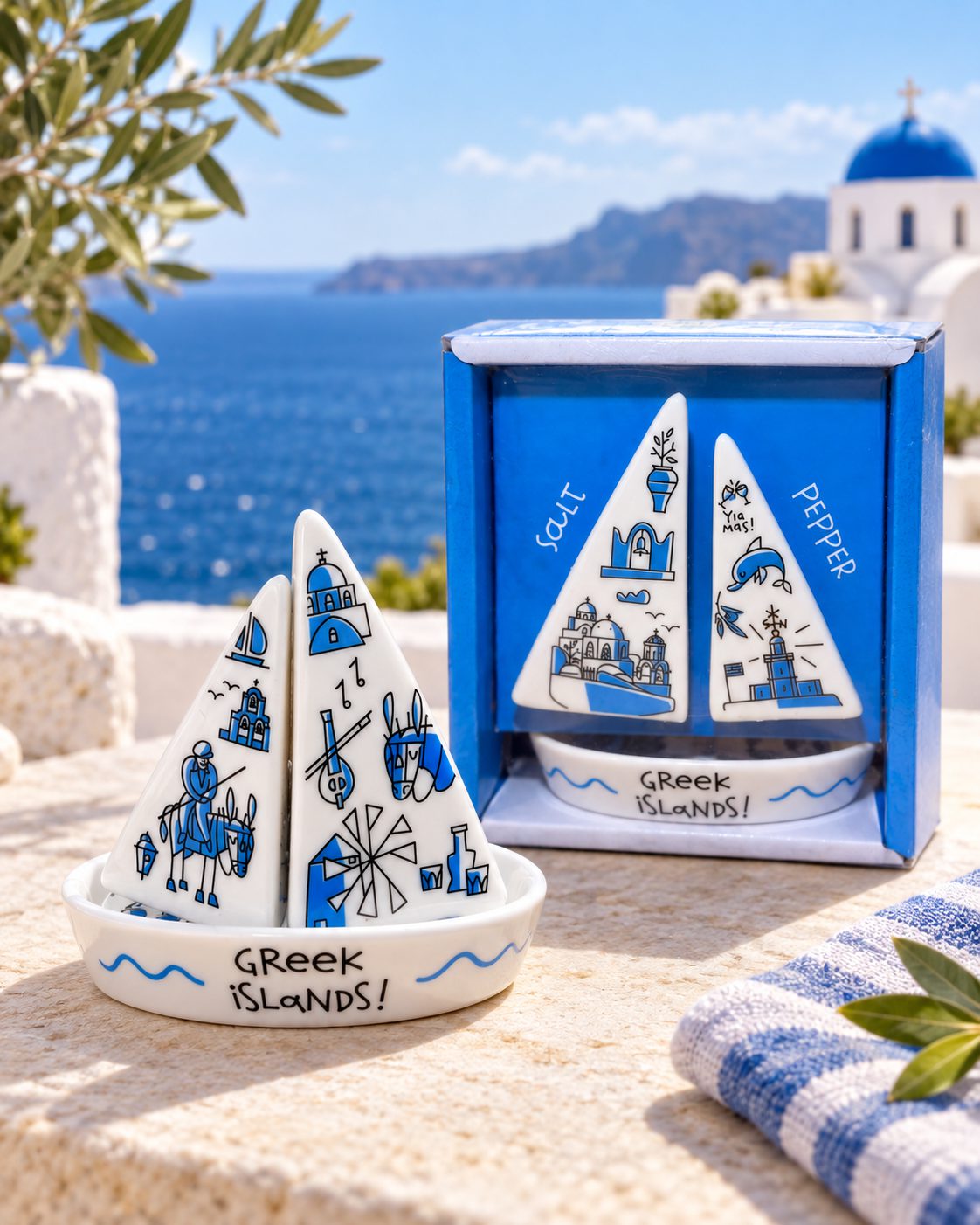 Σετ αλατιού και πιπεριού Greek Islands Σετ αλατιού και πιπεριού Greek Islands